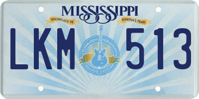MS license plate LKM513