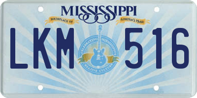 MS license plate LKM516