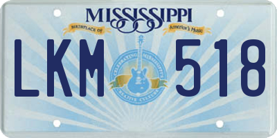 MS license plate LKM518
