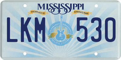 MS license plate LKM530