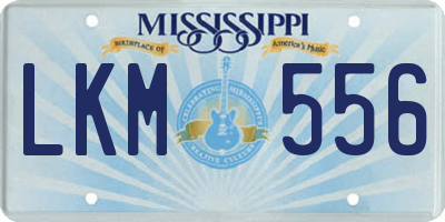 MS license plate LKM556