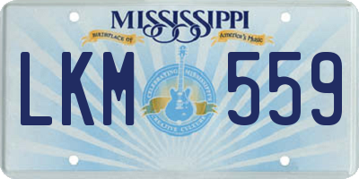 MS license plate LKM559