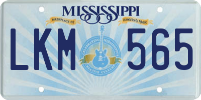 MS license plate LKM565