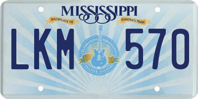 MS license plate LKM570