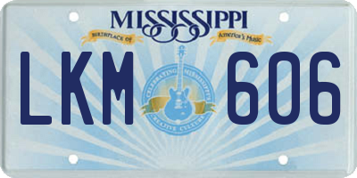 MS license plate LKM606