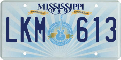 MS license plate LKM613