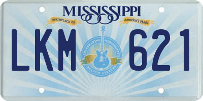 MS license plate LKM621