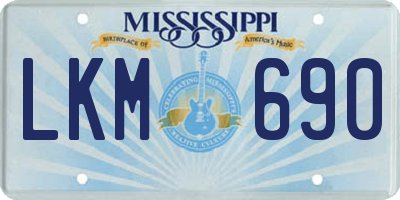 MS license plate LKM690