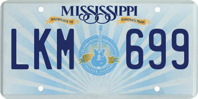 MS license plate LKM699