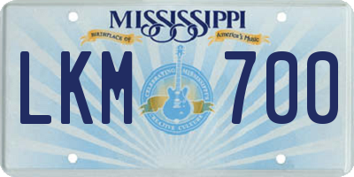 MS license plate LKM700