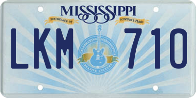MS license plate LKM710