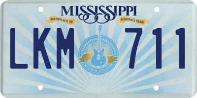 MS license plate LKM711