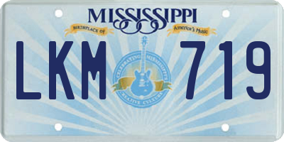 MS license plate LKM719