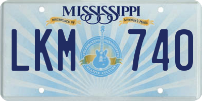 MS license plate LKM740
