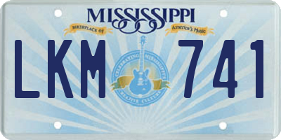 MS license plate LKM741