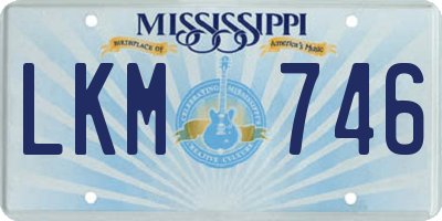 MS license plate LKM746