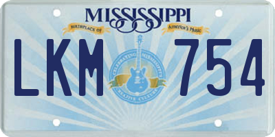 MS license plate LKM754
