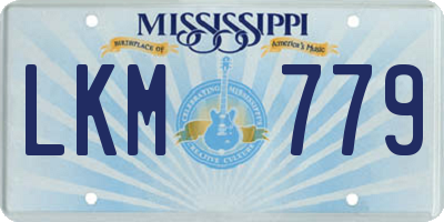 MS license plate LKM779
