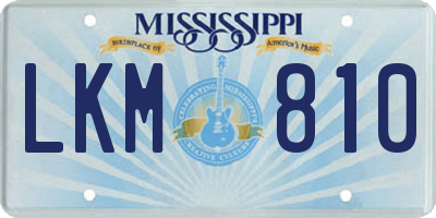 MS license plate LKM810