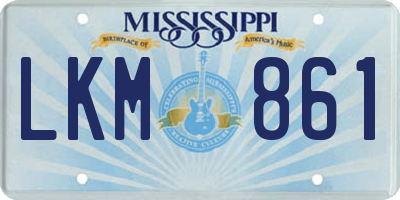 MS license plate LKM861