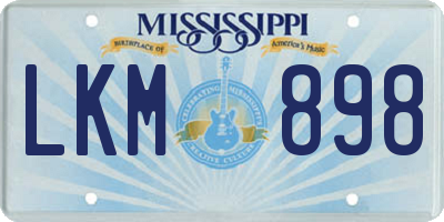 MS license plate LKM898