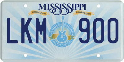 MS license plate LKM900