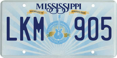 MS license plate LKM905