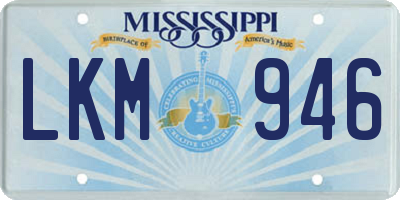 MS license plate LKM946