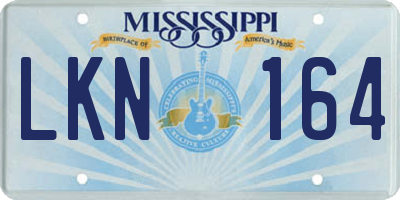 MS license plate LKN164