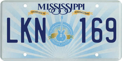 MS license plate LKN169