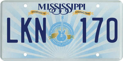 MS license plate LKN170