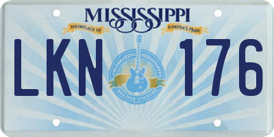 MS license plate LKN176