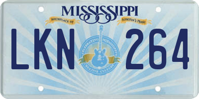 MS license plate LKN264