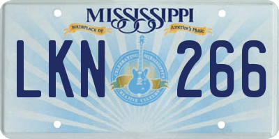 MS license plate LKN266