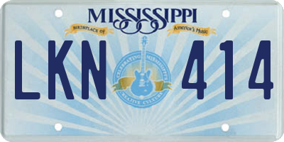 MS license plate LKN414