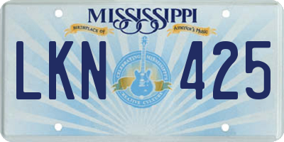 MS license plate LKN425