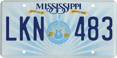MS license plate LKN483