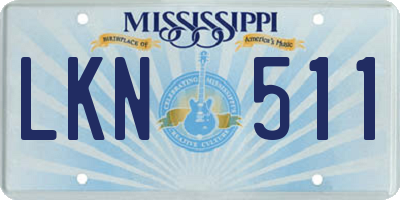 MS license plate LKN511