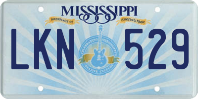 MS license plate LKN529