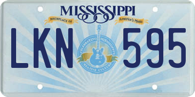MS license plate LKN595
