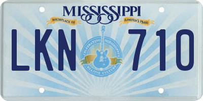 MS license plate LKN710