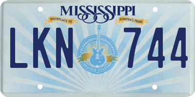 MS license plate LKN744