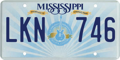 MS license plate LKN746