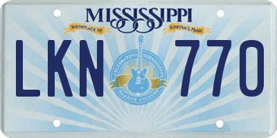 MS license plate LKN770