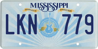 MS license plate LKN779