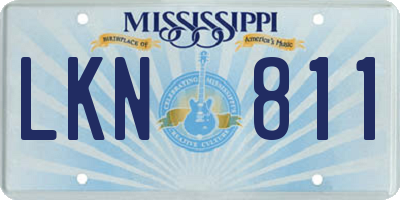 MS license plate LKN811