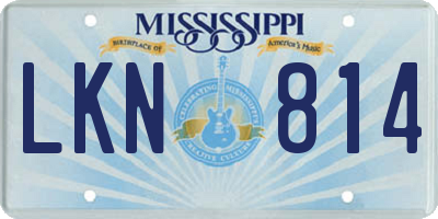 MS license plate LKN814