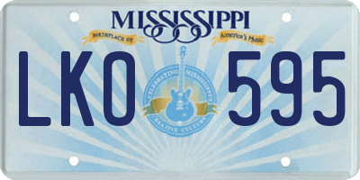 MS license plate LKO595