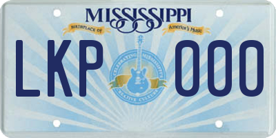 MS license plate LKP000