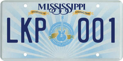 MS license plate LKP001